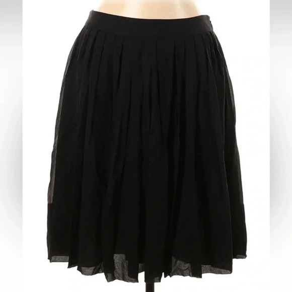 Talbots Black A-Line Full 100% Silk Chiffon Skirt Women’s Size 10 Medium - Picture 1 of 5